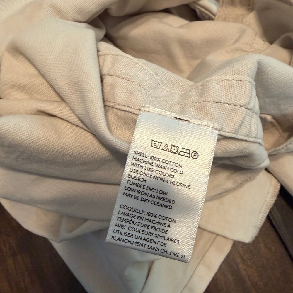 urban outfitters cotton khaki pullover hooded jacket split side hem womens M - Picture 4 of 8